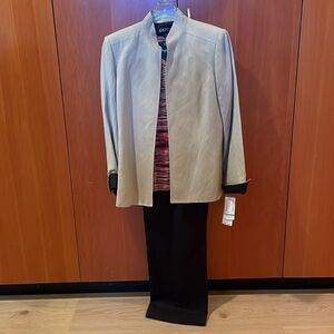 Kasper 3 piece suit (blouse, blazer, pants)
